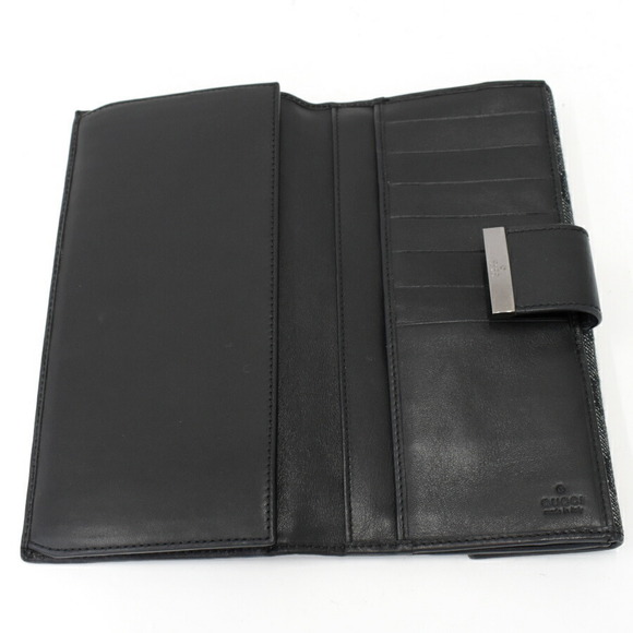Gucci long wallet double GG canvas leather black - Picture 7 of 9